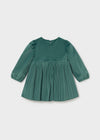 Vestido Terciopelo Plisado Verde Bebe Niña Mayoral M2902 MAYORAL