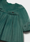 Vestido Terciopelo Plisado Verde Bebe Niña Mayoral M2902 MAYORAL