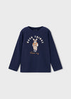 Playera M/L Print Perro Azul Niño Mayoral M4021 MAYORAL