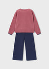 Conjunto Pantalon Y Sueter Tejido Rosa Niña Mayoral M4527 MAYORAL