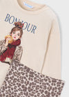 Conjunto Leggings Y Blusa Estampada Castaña Niña Mayoral M4734 MAYORAL