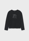 Playera M/L Mini Print Negro Junior Niño Mayoral M7048 MAYORAL