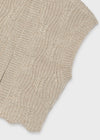 Chaleco Tejido Beige Junior Niña Mayoral M7347 MAYORAL