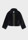 Abrigo Pelo Negro Junior Niña Mayoral M7401 MAYORAL