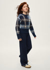 Conjunto Pantalon Tejido Jacquar Azul Junior Niña Mayoral M7532 MAYORAL