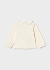 Conjunto Blusa M/L Vestir Crd-Frambrueza Con Pantalon Vestir Nuez Bebe Niña Mayoral M2089 MAYORAL