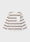 Playera M/L Rayas Nata-Teja Niño Mayoral M4008 MAYORAL