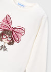 Conjunto Blusa M/L Vestir Con Short Tweed Crd-Cuarzo Niña Mayoral M4034 MAYORAL