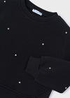 Sudadera Apliques Negro Niña Mayoral M4408 MAYORAL