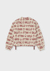 Sudadera Estampado Letras Beige Junior Niña Mayoral M7430 MAYORAL