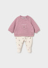 Mameluco Sudadera Con Lan Malva Recien Nacida Niña Mayoral M2514 MAYORAL