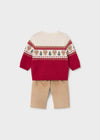 Conjunto Pantalon Con Sueter Rojo Recien Nacido Niño Mayoral M2532 MAYORAL