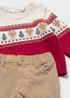 Conjunto Pantalon Con Sueter Rojo Recien Nacido Niño Mayoral M2532 MAYORAL