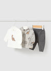 Pants 3 Piezas Camiseta Carbon Vig Recien Nacido Niño Mayoral M2671 MAYORAL