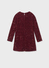 Vestido Tercioafelpado Lentejuela Rojo Junior Niña Mayoral M7903 MAYORAL