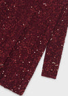 Vestido Tercioafelpado Lentejuela Rojo Junior Niña Mayoral M7903 MAYORAL