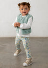 Conjunto Leggings Con Chaleco Afelpado Anis Bebe Niña Mayoral M2784 MAYORAL