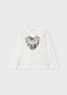 Blusa M/L Corazon Crd-Negro Niña Mayoral M4031