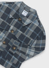 Sobrecamisa Abrigo Cuadros Azul Junior Niña Mayoral M7438 MAYORAL