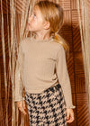 Blusa Cuello Alto Tejido Brillo Tostado Junior Niña Abel Y Lula M5806 ABEL Y LULA