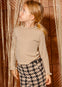 Blusa Cuello Alto Tejido Brillo Tostado Junior Niña Abel Y Lula M5806