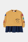 Vestido Felpa Combinado De Niña -Bci Boboli M304120 BOBOLI