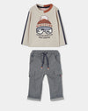 Conjunto Playea M/L Con Pantalon Punto Gris De Niño -Bci Boboli M534103 BOBOLI