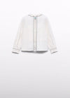 Blusa Contrastes Crema Abelylula T8 M5622 ABEL Y LULA