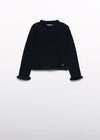 Blusa Cuello Alto Tejido Ochos Negro Abelylula T8 M5804 ABEL Y LULA