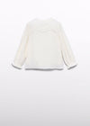 Blusa Con Blonda Crema Abelylula T8 M5624 ABEL Y LULA