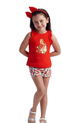 Conjunto Shorts Blusa Sin Manga Apliques Algodón Niña Mayoral M3214