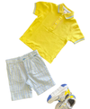 Conjunto Polo Piqué Amarillo Con Bermuda De Bebé Niño -Bci Boboli M718264