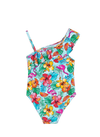 Traje De Baño Con Volante Estampado Flores Color Azul De Niña Boboli M828301