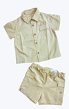 Conjunto Camisa M/C Con Short Crema Bebe Niño Mayoral M1111