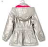 Impermeable Gabardina De Cierre Con Capucha Plata Tuctuc M38716