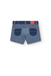 Conjunto Blusa Algodon Con Short Mezclilla De Bebé De Niña -Bci Boboli M238047