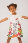 Vestido Estampado Manga Corta Niña Boboli M226033