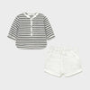 Conjunto Short de Vestir Con Camisa Manga larga Lino bebe Niño Mayoral M1222