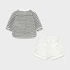 Conjunto Short de Vestir Con Camisa Manga larga Lino bebe Niño Mayoral M1222
