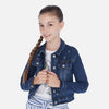 Chaqueta Mezclilla Oscura Con Motivos Brillantes Junior Niña Mayoral M6461