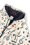 Impermeable Con Capucha Notas Musicales Boboli M390068