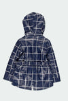 Impermeable Gabardina Con Capucha Desmontable Cuadros Marino Boboli M451178