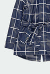 Impermeable Gabardina Con Capucha Desmontable Cuadros Marino Boboli M451178