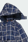 Impermeable Gabardina Con Capucha Desmontable Cuadros Marino Boboli M451178