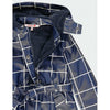 Impermeable Gabardina Con Capucha Desmontable Cuadros Marino Boboli M451178