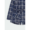 Impermeable Gabardina Con Capucha Desmontable Cuadros Marino Boboli M451178