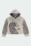 Sudadera Con Gorro Gris Niña Boboli M441177