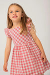 Vestido Cuadros Rosa Boboli Niña M226088
