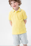 Conjunto Polo Piqué Amarillo Con Bermuda De Bebé Niño -Bci Boboli M718264