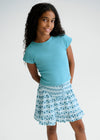 Conjunto Falda Con Blusa M/C Azul Junior Niña Mayoral M6008
